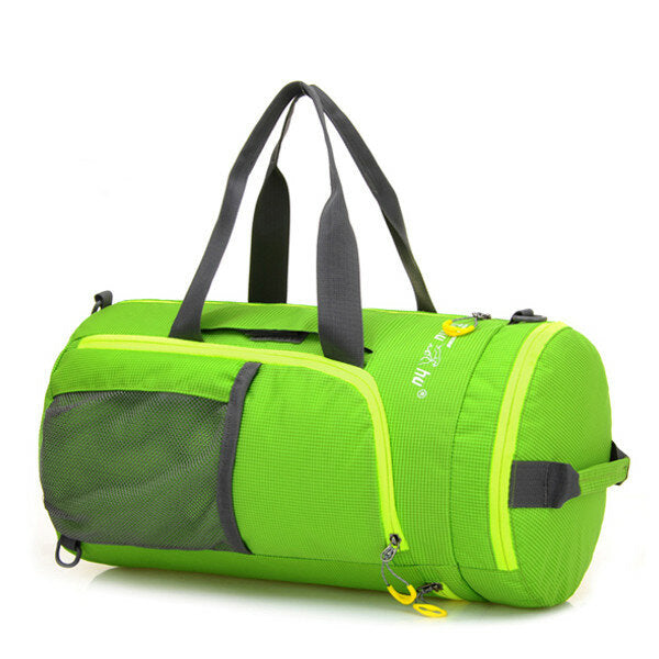 Men Women Waterproof Cylindrical Bag Collapsible Shoulder Bag Backpack