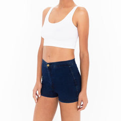 Women Vintage Apparel Slim Bottom Tight-Fitting High Waist Shorts Sexy Denim Shorts