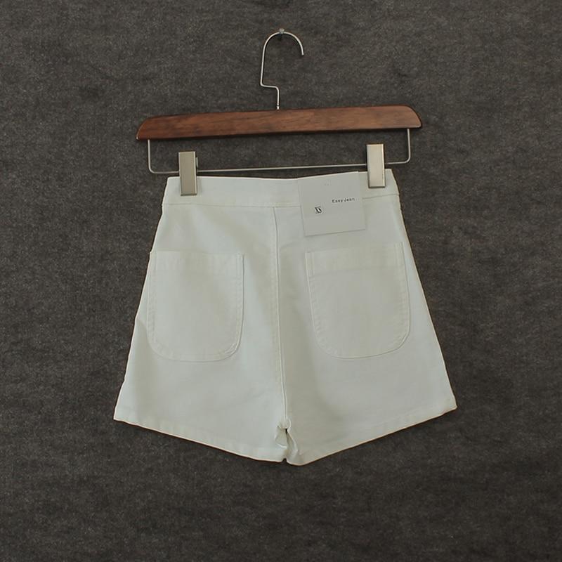 Women Vintage Apparel Slim Bottom Tight-Fitting High Waist Shorts Sexy Denim Shorts