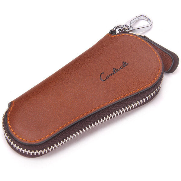 Men Genuine Leather Vintage Outdoor Casual Key Bag