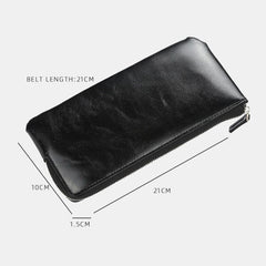 Men Faux Leather Long Phone Bag Zipper Wallet Card Holder Clutches Bag