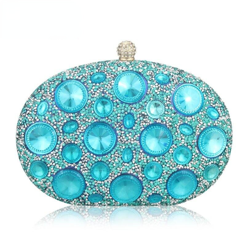 Women Evening Bags Metal Wedding Party Crystal Clutch Handbags Formal Wallets