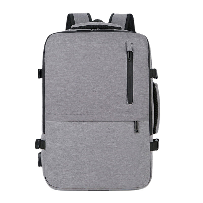 Men Oxford Extension Capacity USB Charging Multi-pocket Business Laptop Bag Backpack