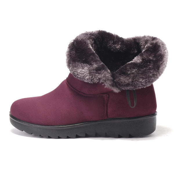 Women Buckle Comfortable Keep Warm Soft Ankle Snow Boots