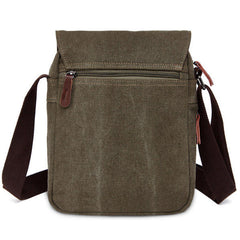 Men Women Canvas Leisure Multi Pocket Crossboby Bag Capacity Shoulder Bag