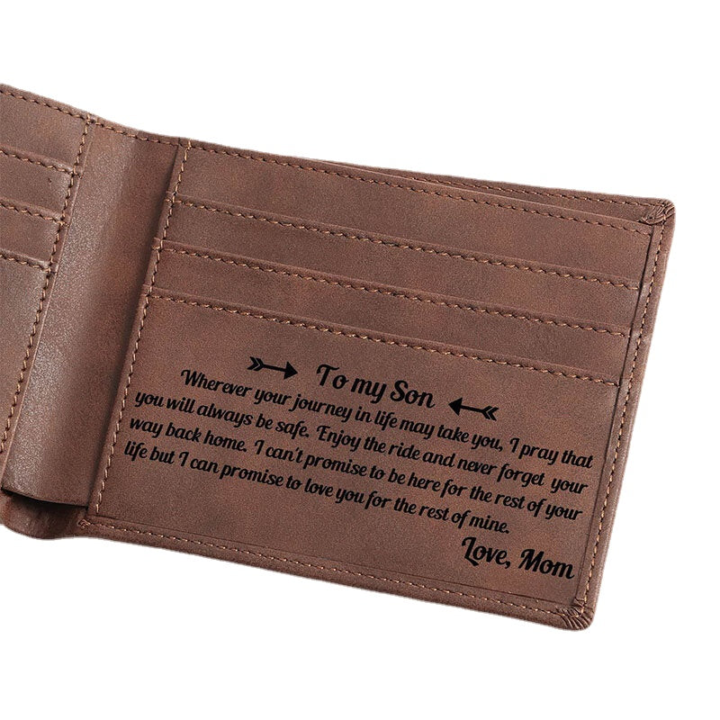 Men Bifold Leather Wallets Laser Laser Lettering PU Leather Card Holder Coin Purse Wallets