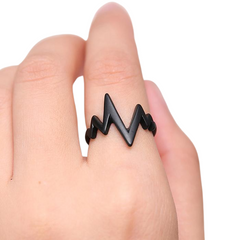 Alloy Fashion Popular Ecg Wave Couples Rings