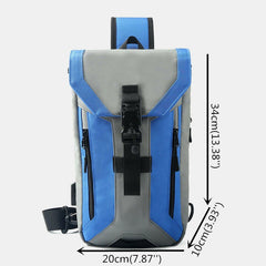 Men Oxford USB Charging Multi-pocket 3 Card Slots Waterproof Outdoor Crossbody Bag Chest Sling