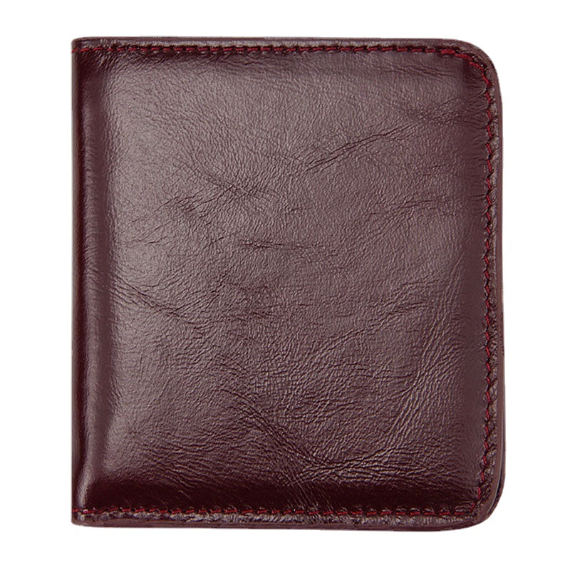 Men Genuine Leather Multi-card Slot Retro Casual Short ID Wallets Card Case Money Clip Coin Purse Wallet