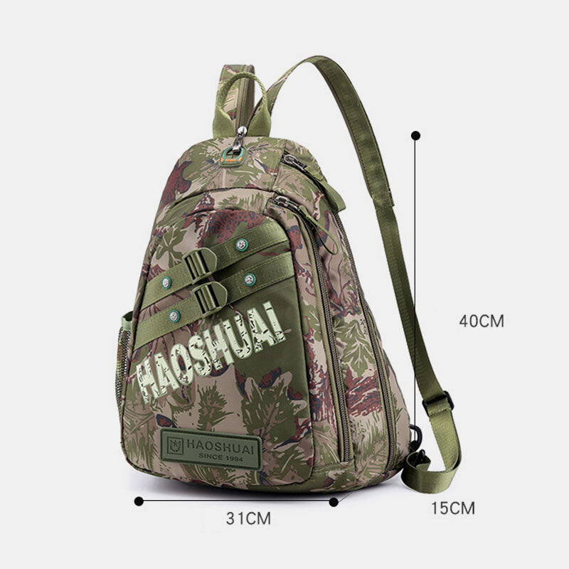 Men Camouflages Multifunction Large Capacity Waterproof Sport Chest Bag Shoulder Bag Crossbody Bag Backpack