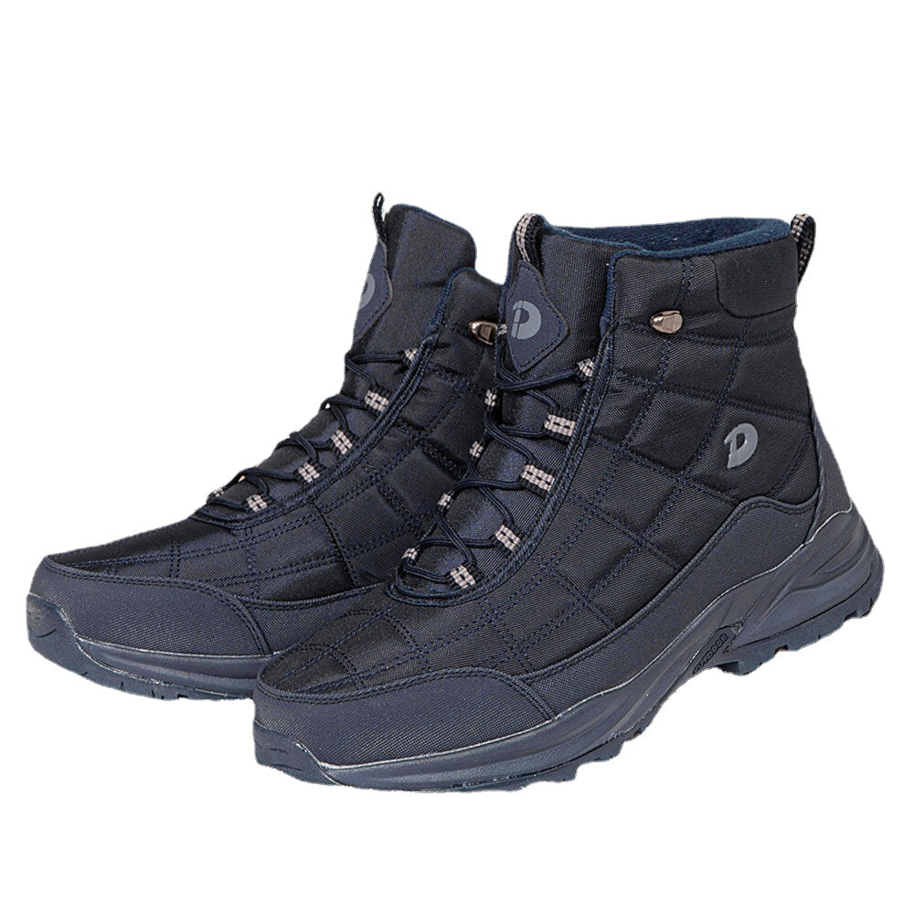 Men's Waterproof Non-Slip Winter Snow Boots - Warm, Windproof, Plus Velvet Lining