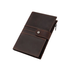 Men Genuine Leather Multi-card Slots Money Clip SIM Card Multi-function Passport Book Wallet Purse