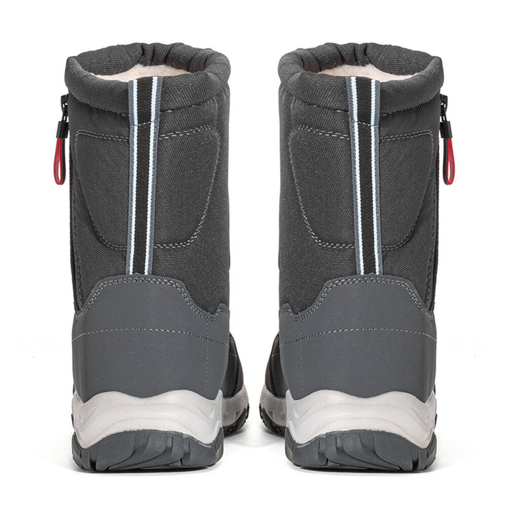 Men's Waterproof Non-slip Warm Snow Boots with Side-zip and Plus Velvet