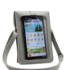 Women Casual Patchwork 6.3 inch Touch Screen Phone Bag Crossbody Bag