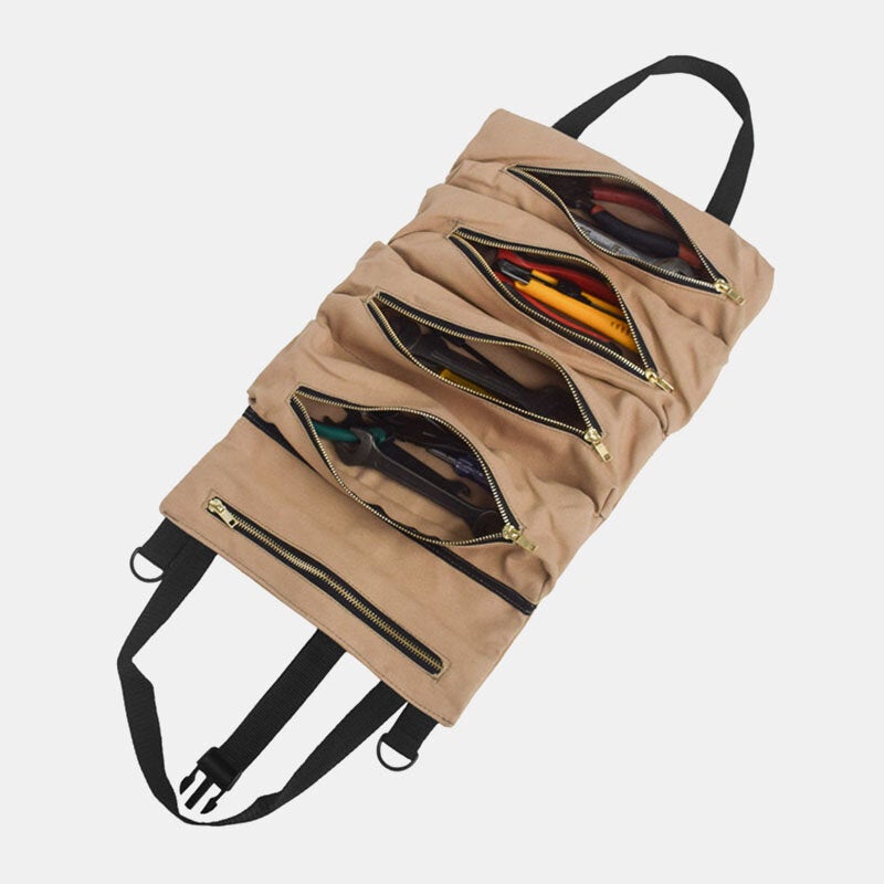 Portable Multi-Functional Canvas Car Storage Bag & Tool Organizer