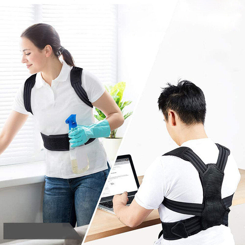 Adjustable Posture Corrector Belt for Neck, Back, Shoulder Pain Relief & Lumbar Support