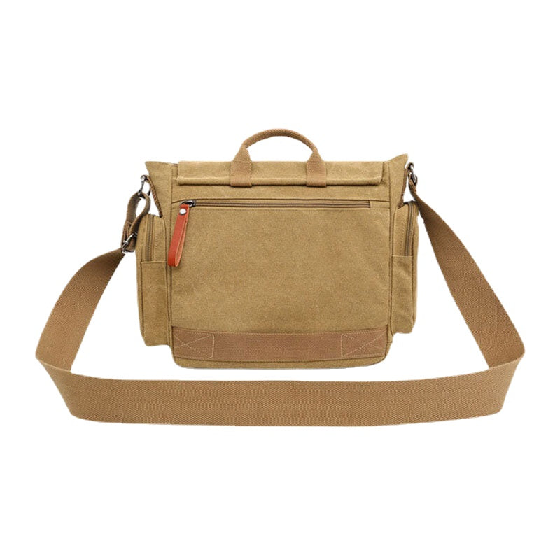 Men Canvas Multi-compartment Multi-Pocket Casual Shoulder Bag Messenger Bag Crossbody Bags Handbag