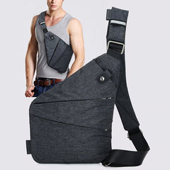 Men's Anti-Theft Crossbody Shoulder Bag - Hidden Motorcycle Chest Pack