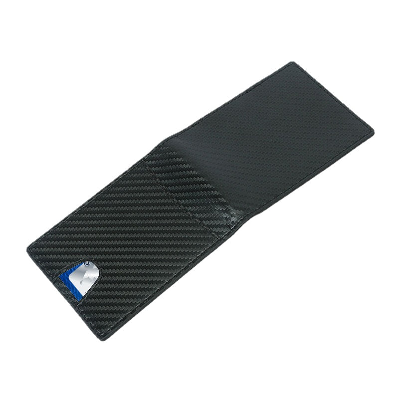 Men Multifunction Business RFID Carbon Fiber US Dollar Clip Card Trade Short Multi-card Slots Wallet