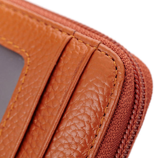 Men Women Leather Capacity Card Holder Portable Coin Bag