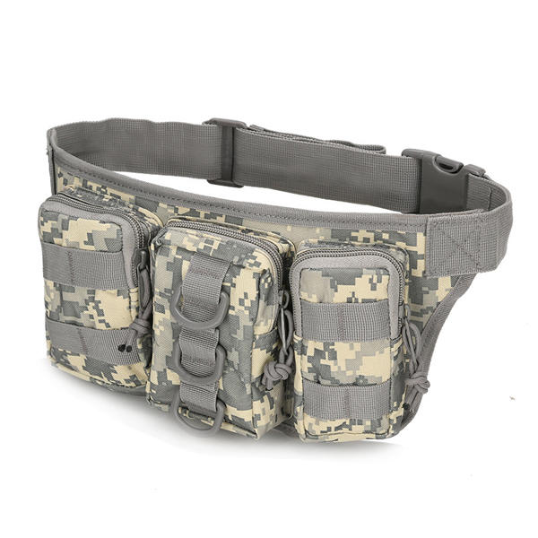 Men Nylon Outdooors Sportscamouflage Waist Bag Multifunctional Cycling Travling Waist Bag