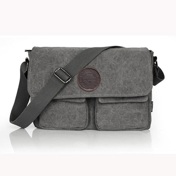 Men Retro Crossbody Bag Canvas Shoulder Bag Messenger