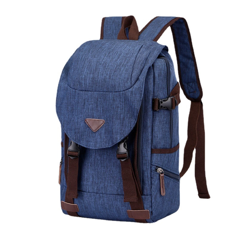 Men Canvas Large Capacity Multi-pocket Water-Resistant Casual Laptop Bag Backpack Shoulder Bag