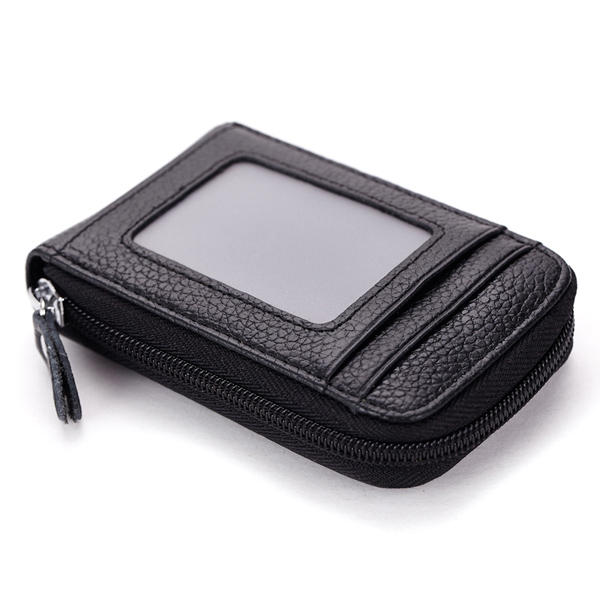 Men Women Leather Capacity Card Holder Portable Coin Bag