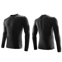 Men's Thermal Aerogel Top: Moisture-Wicking, Semi-High Neck, Long Sleeve, Warm Autumn/Winter Wear