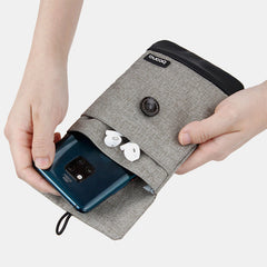 Unisex Oxford PU Leather Portable Dustproof Waterproof Mobile Power Headset Bag Phone Power Bank Storage Bag Clutch Bags