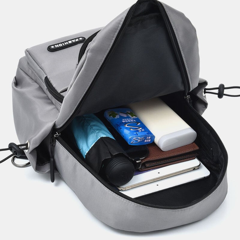 Men USB Charging Multi-carry Multi-Layers Waterproof Crossbody Bag Chest Sling Backpack