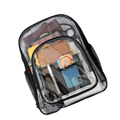 Aosbos PVC Waterproof Transparent School Bag See Through Backpacks High Quality Large Capacity Backpack Solid Clear