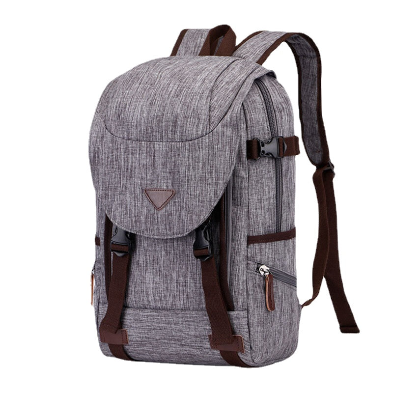 Men Canvas Large Capacity Multi-pocket Water-Resistant Casual Laptop Bag Backpack Shoulder Bag