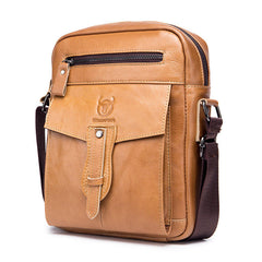 Men Fashion Phone Bag Genuine Leather Solid Crossbody Bag Outdoor Daily Bag