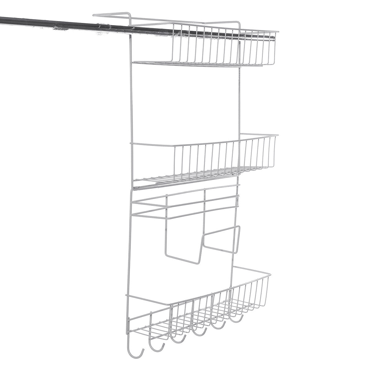 Wall Shelf Hanging Storage Rack Storage Organizer Shelf Free Carbon Steel Storage Shelves Rack for Kitchen Bathroom