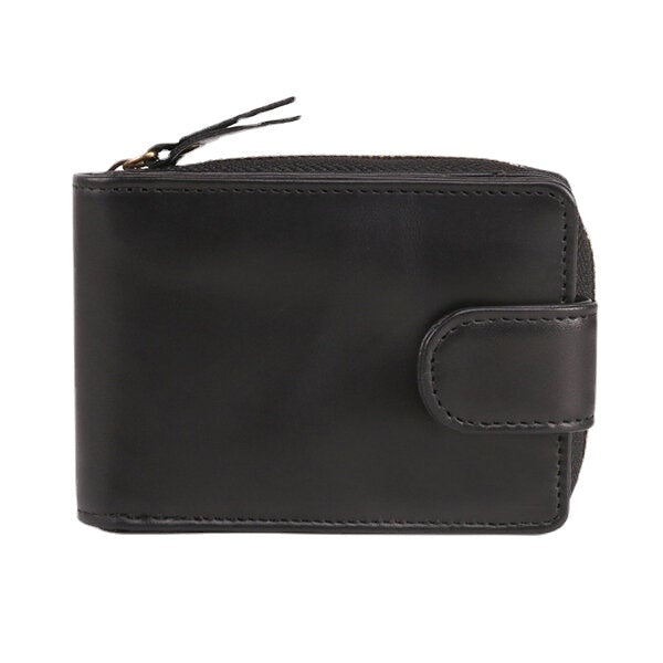 Men Genuine Leather RFID Anti-magnetic Vintage Casual 15 Card Slots Wallet