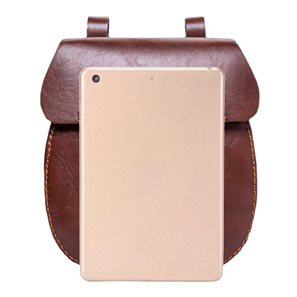 Men PU Leather Large Capacity Vintage Coin Purses Square Bag Waist Bag