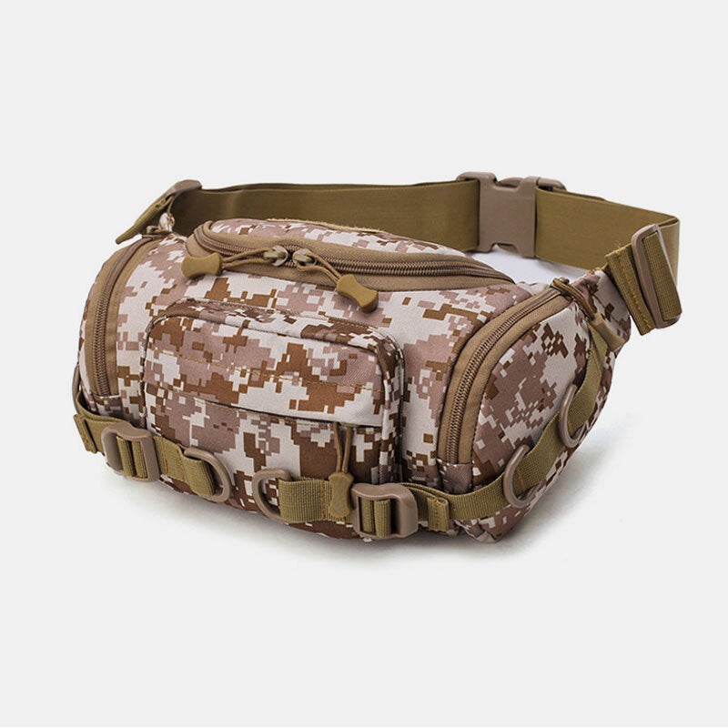 Men Canvas Camouflage Outdoor Tactical Sport Riding Waist Bag Shoulder Chest