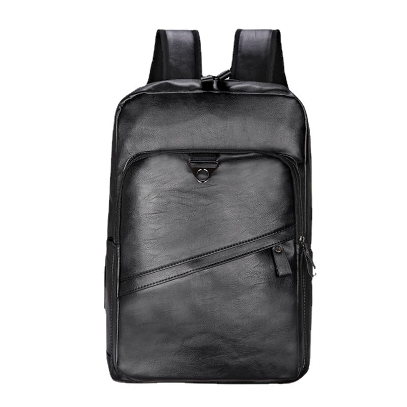 Men Faux Leather Large Capacity Waterproof Backpack Handbag For Outdoor