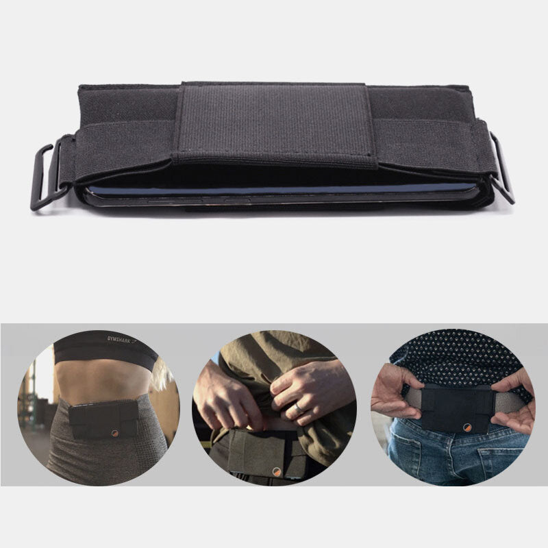 Men Outdoor Sports High Stretch Fabric Close-fitting Anti-theft Waist Bag Phone Bag Storage Bag