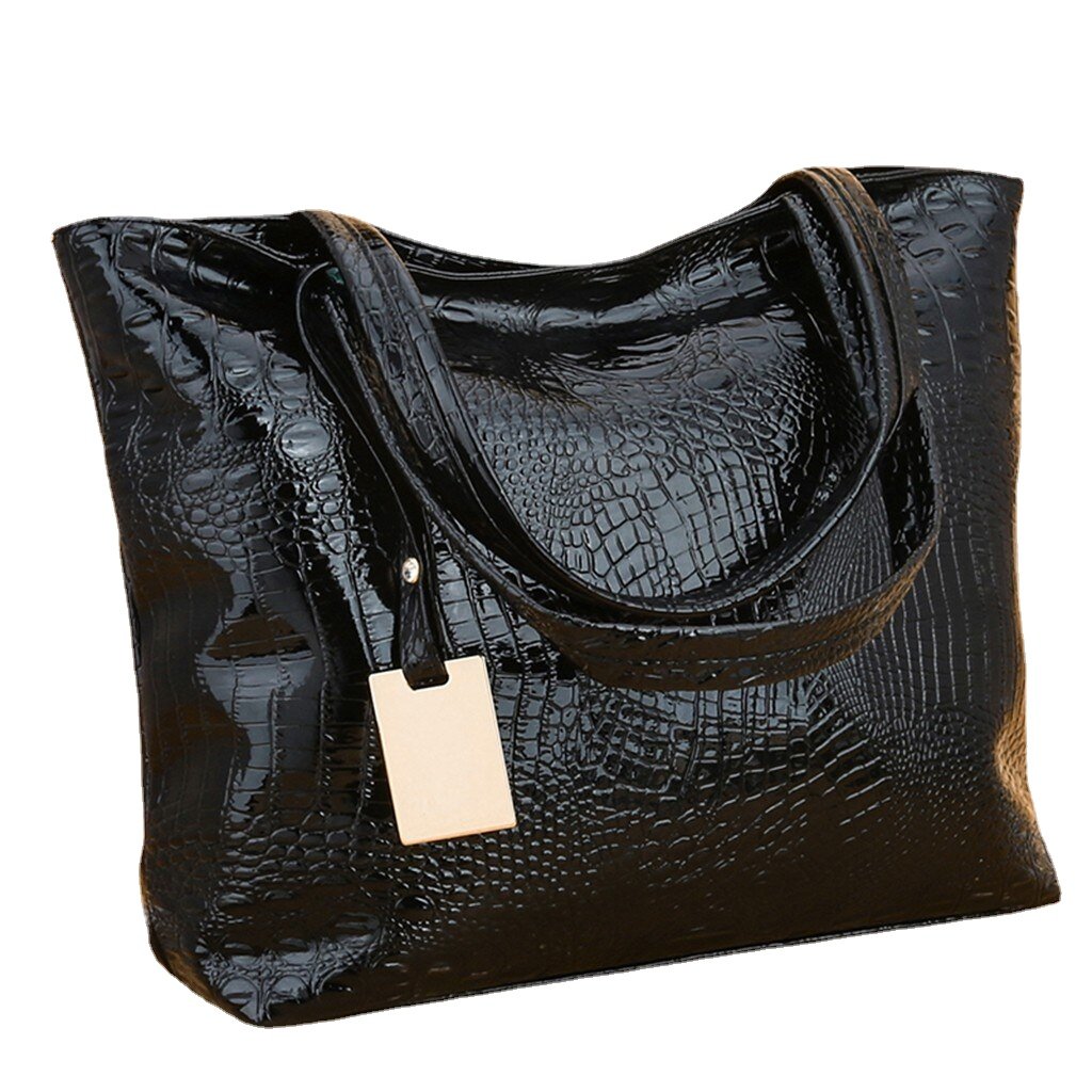 Fashion Alligator Solid Large Capacity Bags for women Shoulder Tote Handbag