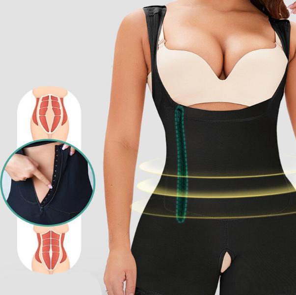 Shapewear for Women Tummy Control Shaper Zipper Hooks Open Bust Bodysuit Butt Lifter