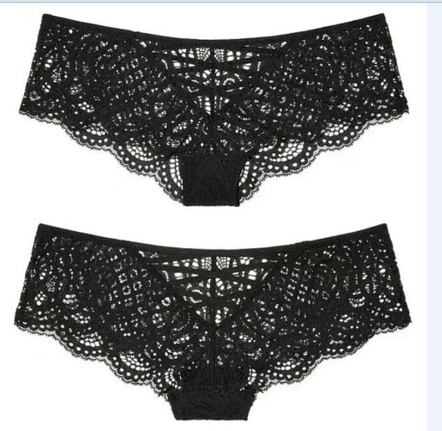 5pcs Sexy Underwear Hollow Out Cross Lace Up Thongs And G String Women Panties