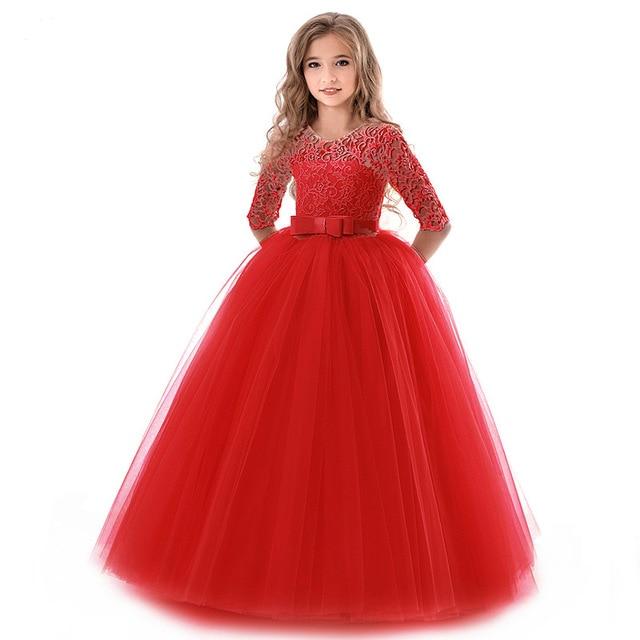 Wedding Party Formal Ball Gown And Embroidery Dresses For Girls