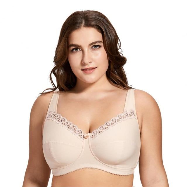 Women's Full Coverage Lace Wireless Non Padded Front-close Shaping Adjustable Underwire Bra