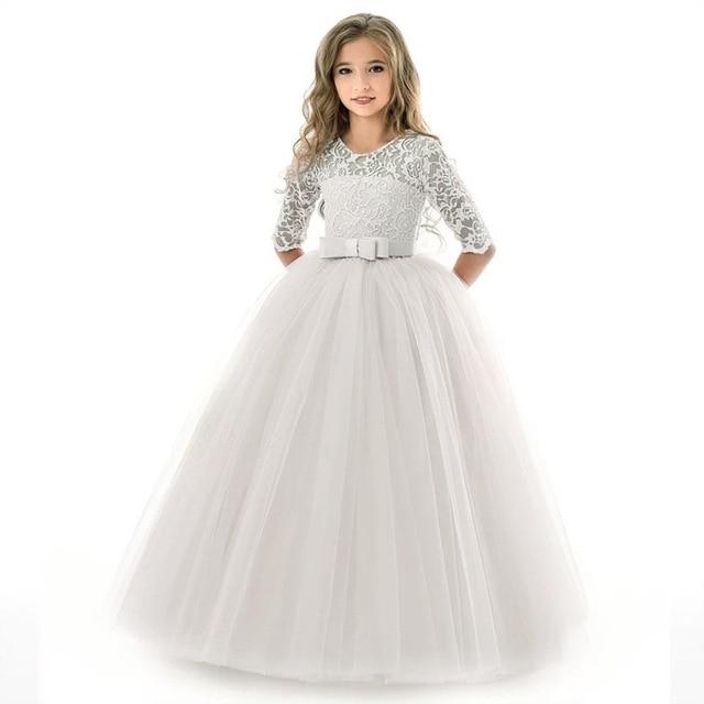 Girls' Long Evening Party Wedding Dress