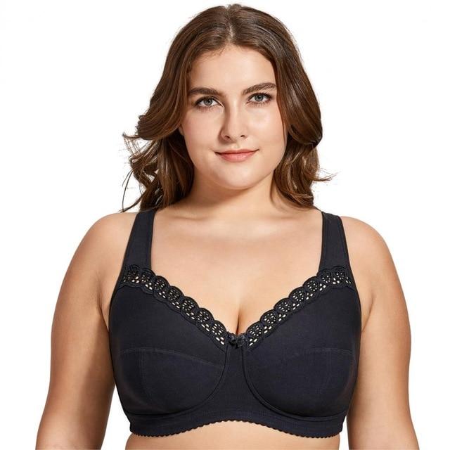 Women's Full Coverage Lace Wireless Non Padded Front-close Shaping Adjustable Underwire Bra