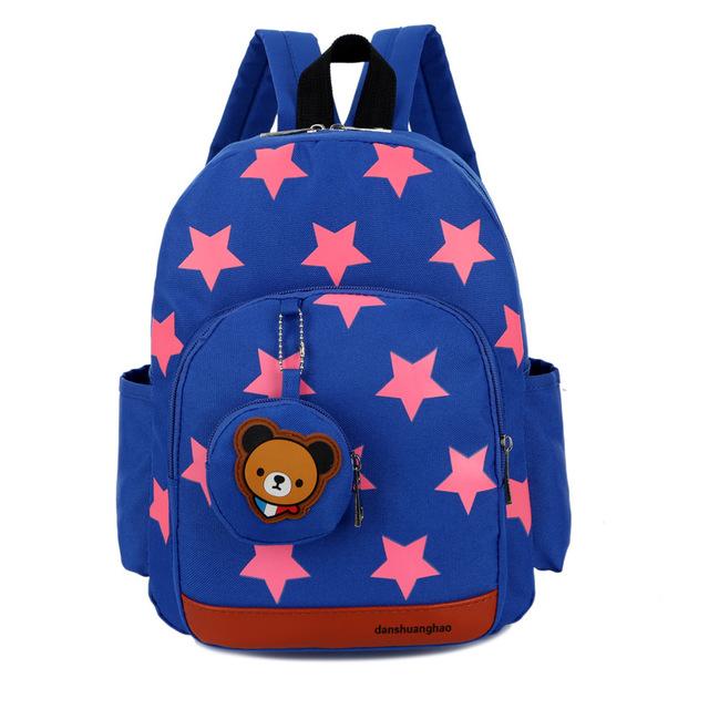 Boys Backpacks For Kindergarten Stars Printing Nylon Children Backpacks Kids Kindergarten School Bags For Baby Girls - Sheseelady