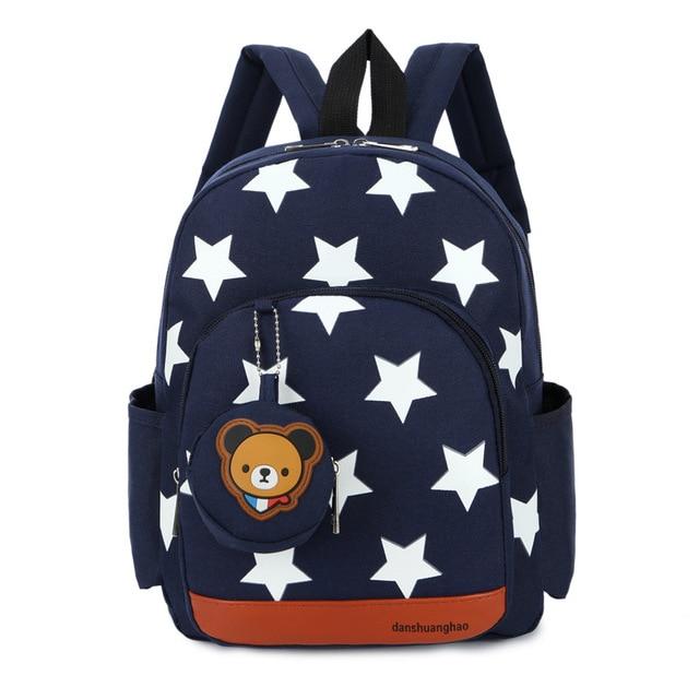 Boys Backpacks For Kindergarten Stars Printing Nylon Children Backpacks Kids Kindergarten School Bags For Baby Girls - Sheseelady