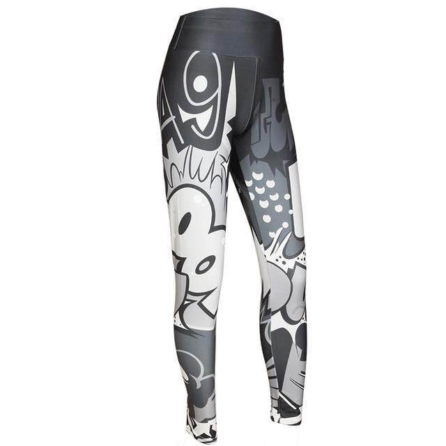 Women Digital Printing Workout Leggings High Waist Push Up